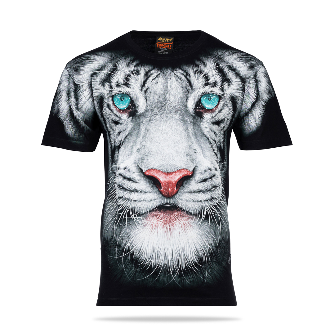 T-Shirt - weisser Tiger Gesicht