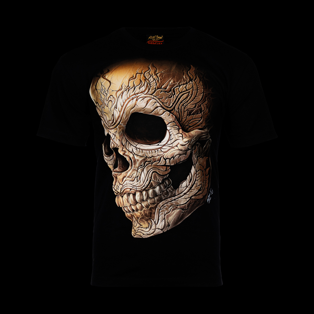 T-Shirt - Totenkopf ohne Piercing und Nieten